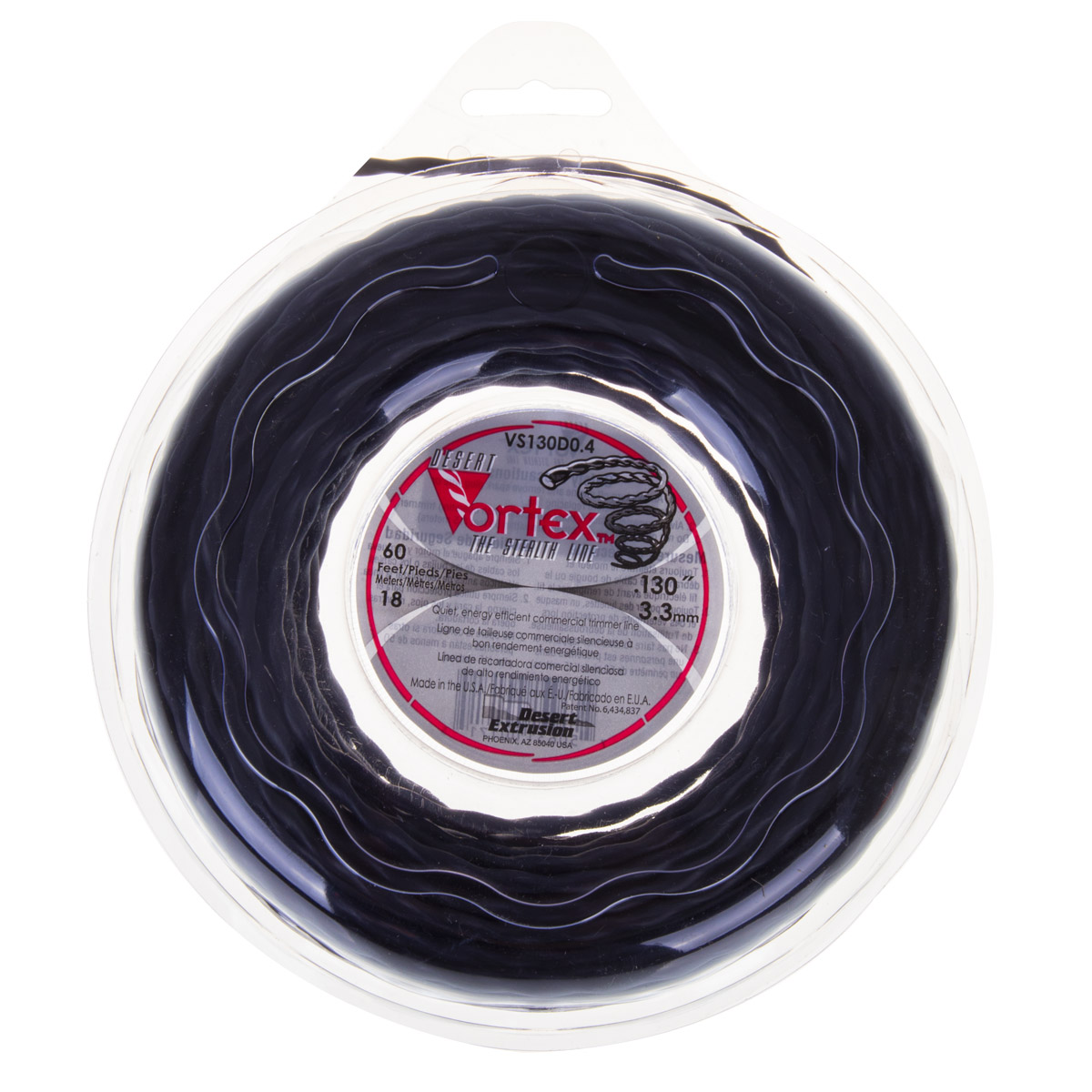 131042 MİSİNA 3.3mm 18m SİYAH BURGULU VORTEX