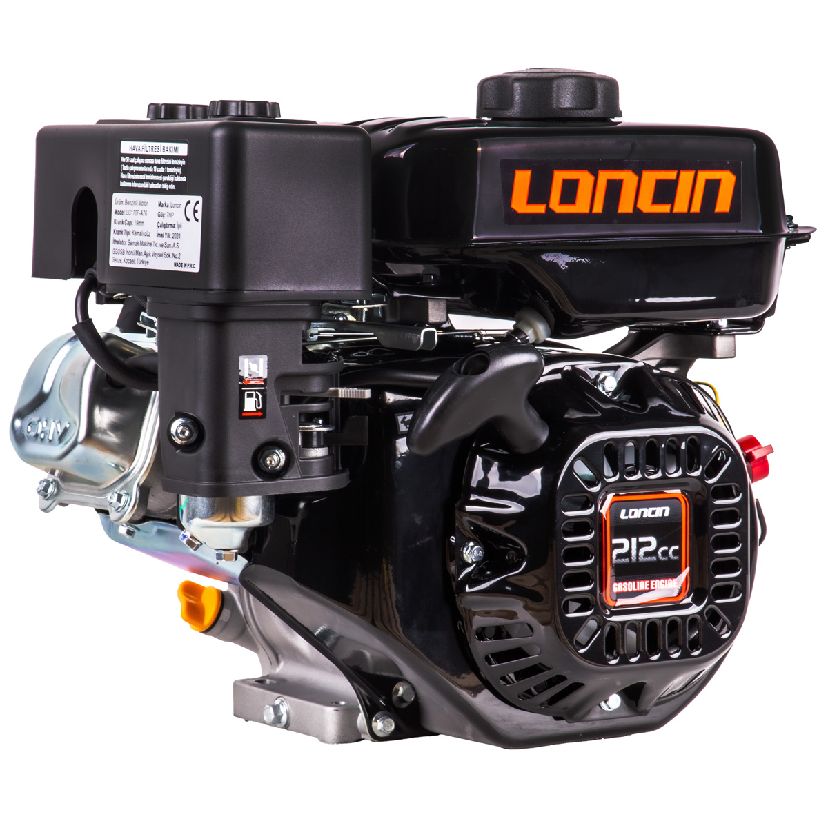 201968 LC170F-A76 EUR5 BENZİNLİ MOTOR 7HP FREZE TİP Ø25mm