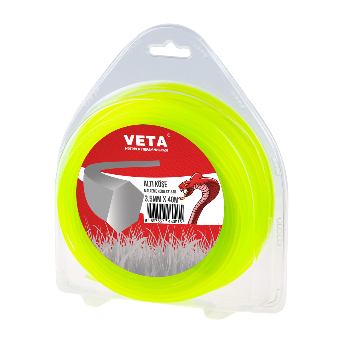 131618 MİSİNA PRO 3.5mm 40m SARI 6 KÖŞE