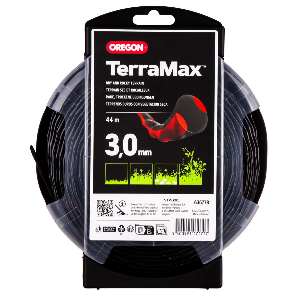 200073 MİSİNA 3.0mm 44m SİYAH BURGULU TERRAMAX