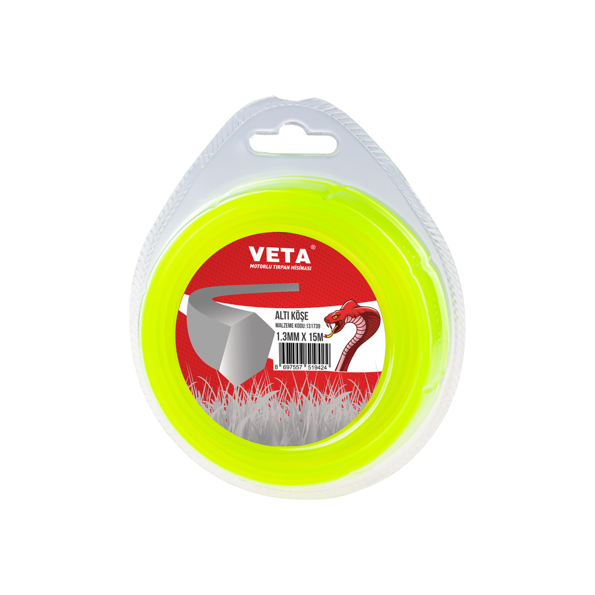 131739 MİSİNA PRO 1.3mm 15m SARI 6 KÖŞE